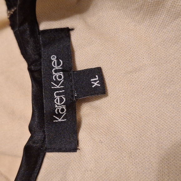 #1011 Karen kane black lace swing dress with ribbon belt sz.XL - Picture 7 of 10